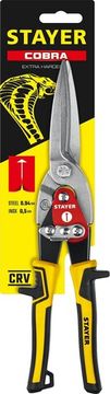 STAYER Cobra, 290 мм, прямые удлинённые ножницы по металлу (23055-29)