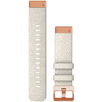 Нейлоновый ремешок Garmin QuickFit 20 мм Cream Heathered / Rose Gold Hardware