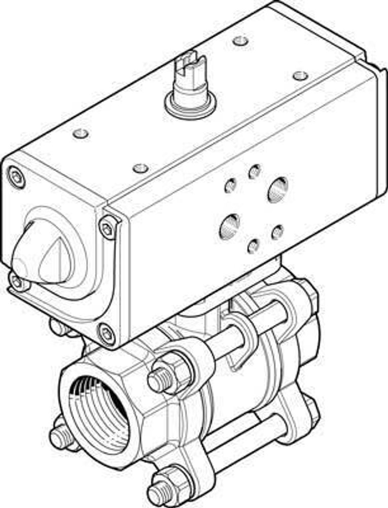VZBA-2"-GG-63-T-22-F0507-V4V4T-PP60-R-90 Шаровой кран с приводом VZBA-2"-GG-63-T-22-F0507-V4V4T-PP60-R-90 Шаровой кран с приводом