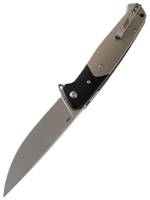 Нож складной GhostBlade Rune, сталь D2, Stonewash, 58-62 HRC, Drop-point, рукоять G10 песочная, замок Liner lock