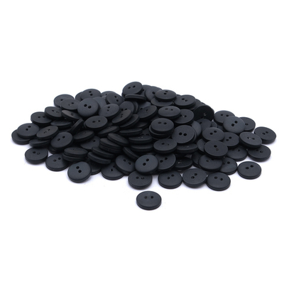 Пуговицы 2 прокола 18L=11 мм, пластик (Black (черный)), CR-K18M, 144 шт