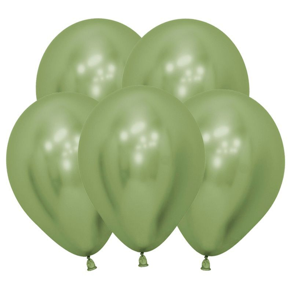 Шар 12" хром лайм, (Зеркальные шары) / Reflex Lime Green 931 Sp