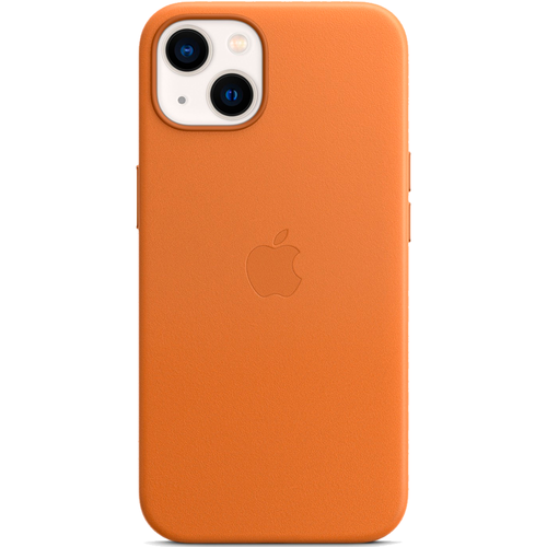 Кожаный чехол с поддержкой MagSafe Apple Leather Case для iPhone 13, Golden Brown (Золотистая охра)
