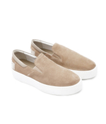 Кожаные слипоны snk Emporio Armani - бежевый(X3Y007 XR158)