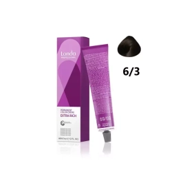 Londa Color стойкая крем-краска, 6/3 темный блонд золотистый, 60мл