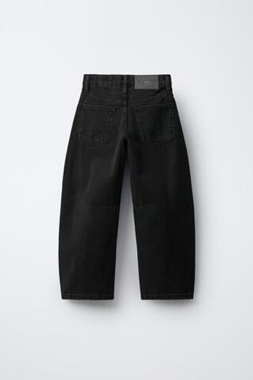 ZARA ДЖИНСЫ BARREL, ЧЕРНЫЙ
