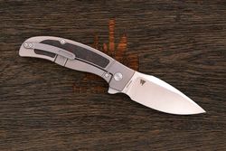 Нож складной QSP QS136-B Legatus, клинок 89мм, сталь M390, рукоять карбон/титан