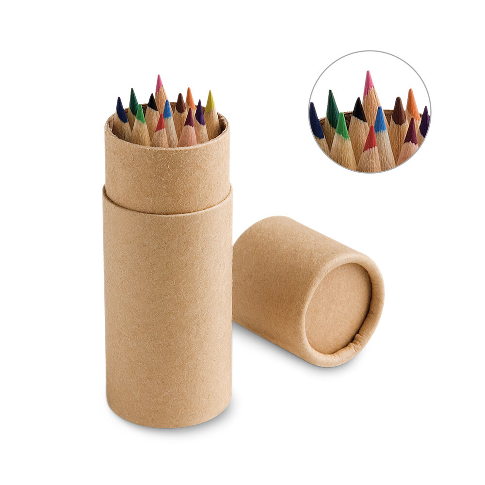 CYLINDER. Коробка с 12 цветными карандашами