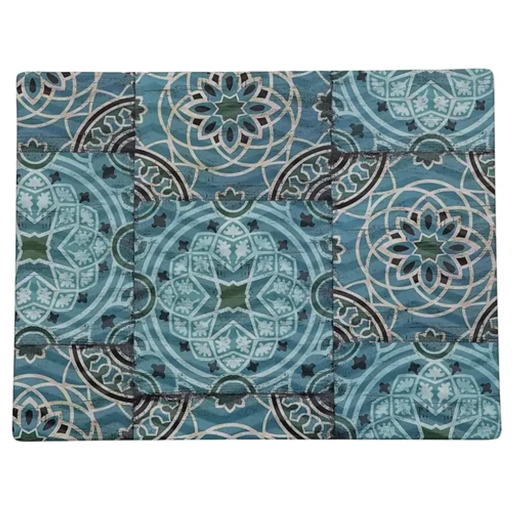 Блюдо 32,5*25*1,7 см прямоуг. Damask Blue пластик меламин P.L. Proff Cuisine