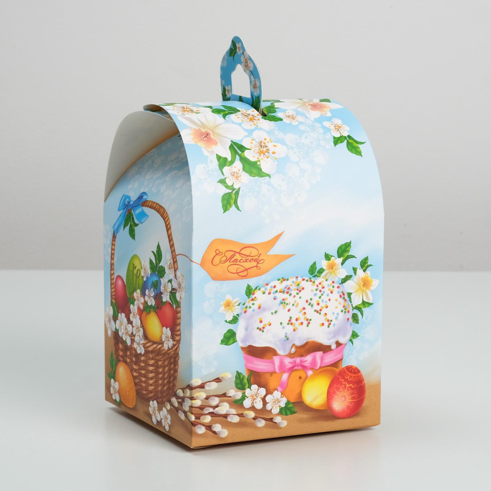 Коробка складная «Вкусный Кулич», 16,5 × 14,5 × 21 см 2678929