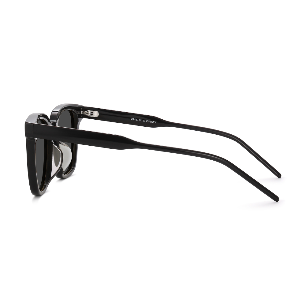 PULAIS Square Sunglasses Unisex Black Yellow Pink