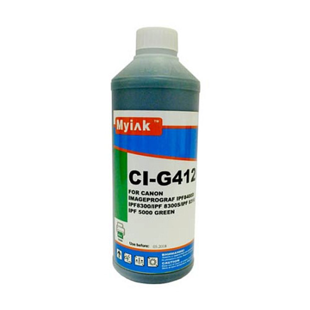 Чернила MyInk CI-G412 для CANON imagePROGRAF iPF5000/iPF9000/iPF8400/iPF9400 (1л, Dye) green Чернила MyInk CI-G412 для CANON imagePROGRAF iPF5000/iPF9000/iPF8400/iPF9400 (1л, Dye) green
