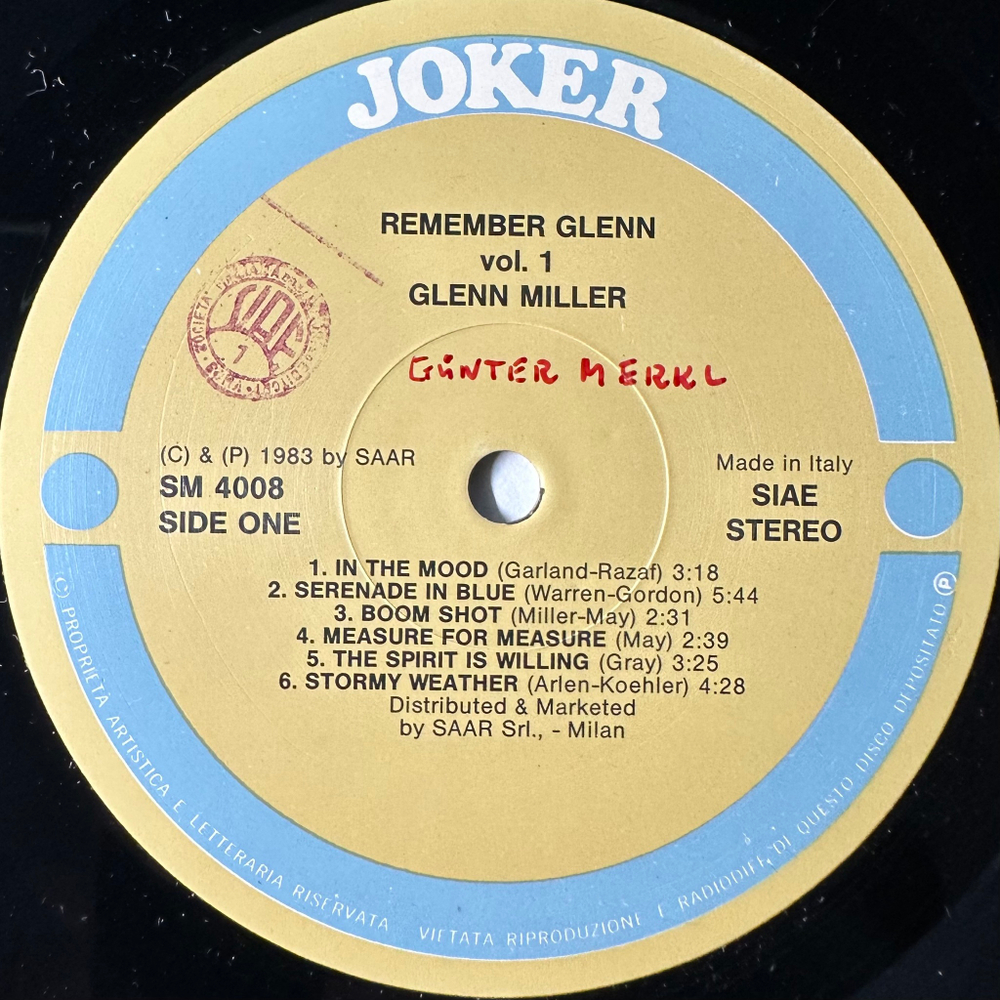 Glenn Miller ‎– Glenn Miller 3LP (Италия 1983г.)