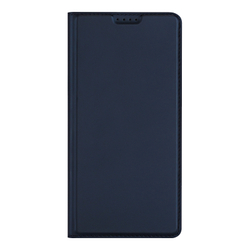 Чехол книжка из PU кожи синего цвета от Dux Ducis для Motorola Moto G85 (S50), серия Skin Pro Series Case