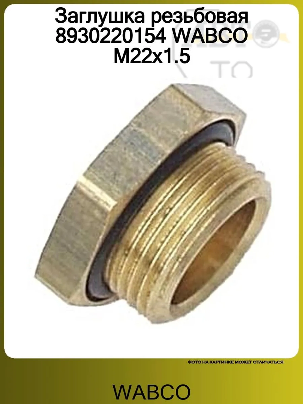 Пробка резьбовая с кольц. уплотнит. M22*1,5