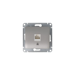 GLOSSA РОЗЕТКА компьютерная RJ45 кат. 5e, механизм, ПЛАТИНА