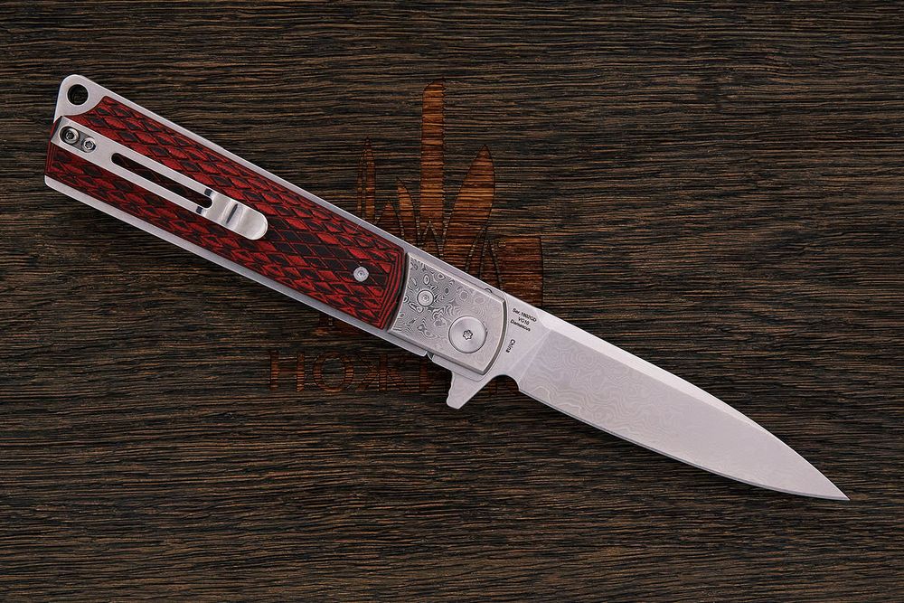 Нож складной Artisan 1802GD-BR Classic, клинок 98мм, сталь VG-10 в обкладках, рукоять G10