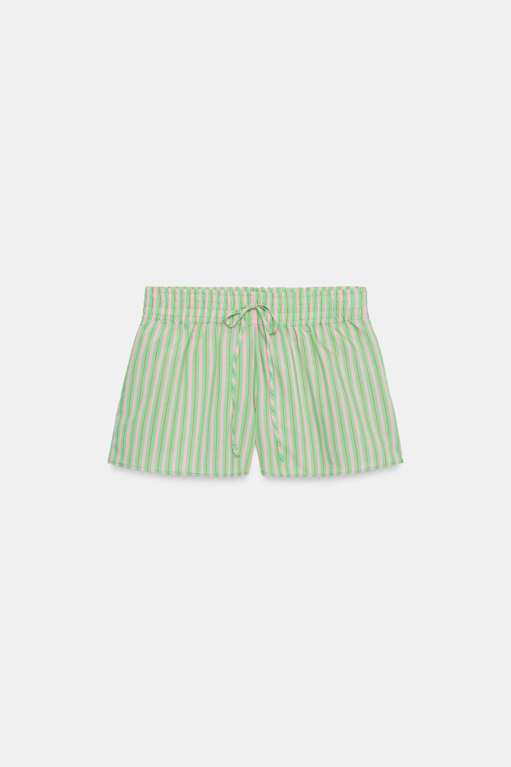 ШОРТЫ ИЗ ПОПЛИНА В ПОЛОСКУ — ZARA