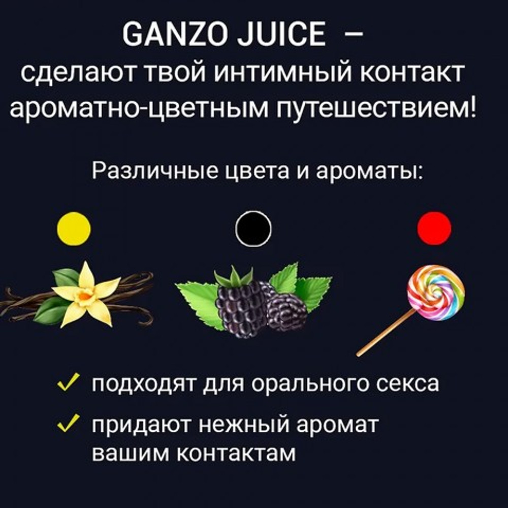 Презервативы ароматизированные Ganzo Juice Black Edition, цветные, 3 шт.