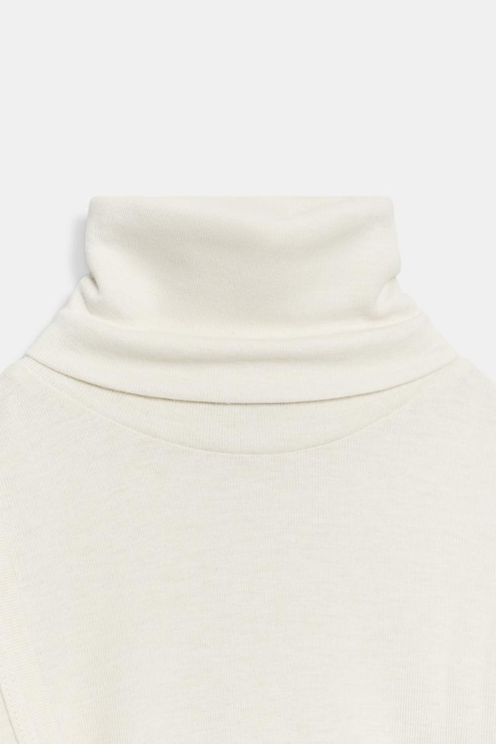 ZARA ФУТБОЛКА С ДВОЙНЫМ ЭФФЕКТОМ, ЭКРЮ