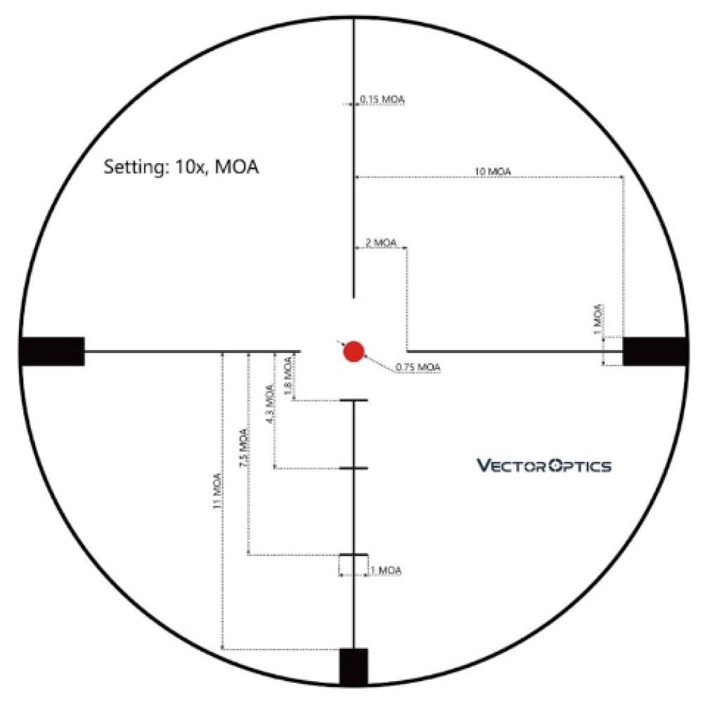 Оптический прицел Vector Optics 25,4мм SFP HUGO 4-16x44 ( установка на Тигр, СВД, ОП-СКС,  / Сетка VOW-10BDC )