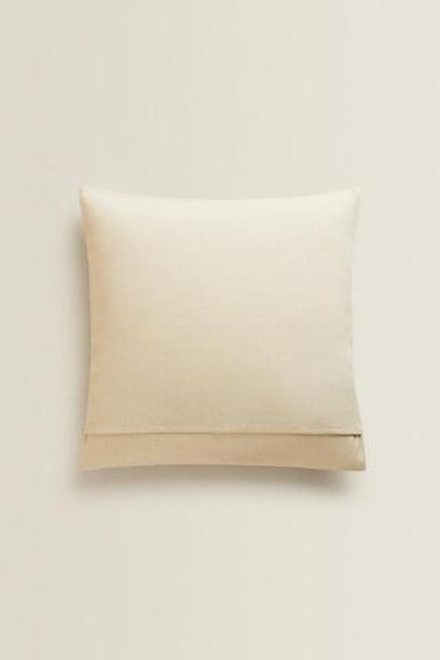 ZARA HOME ОДНОТОННЫЙ ЧЕХОЛ ДЛЯ ДЕКОРАТИВНОЙ ПОДУШКИ, ЭКРЮ