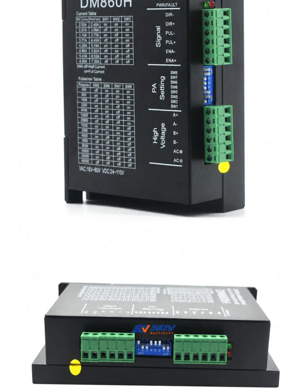 Контроллер драйвера шагового двигателя SDV-DM860/SDV-DM860H — цифровой микрошаг для NEMA23/34