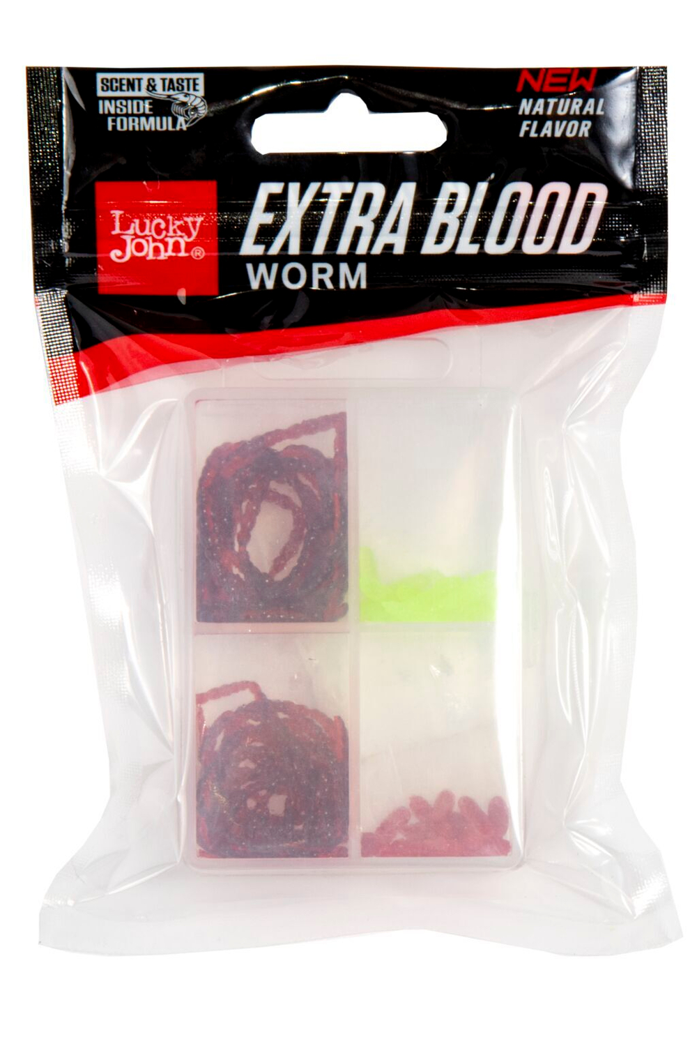 Насадки искусственные съедобные LJ Pro Series EXTRA BLOOD WORM/MAGGOT мотыль/опарыш MIX2 240/30 шт