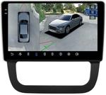 Магнитола для Volkswagen Jetta 5 2005-2010 (климат 2) - FarCar BX3227M-360 монитор 10.36" 2K QLED на Android 13, Быстрая, CarPlay, 4G SIM-слот, 4 камеры в комплекте