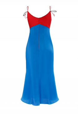 Платье на лямках электрик 10-19SS