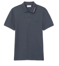Мужское теннисное поло Lacoste Slim Fit Pique - dark grey