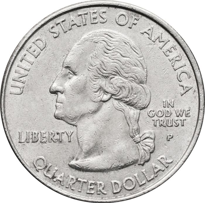 25 центов (1/4 доллара, квотер) 2001 США «Штат Кентукки» (P) VF-XF