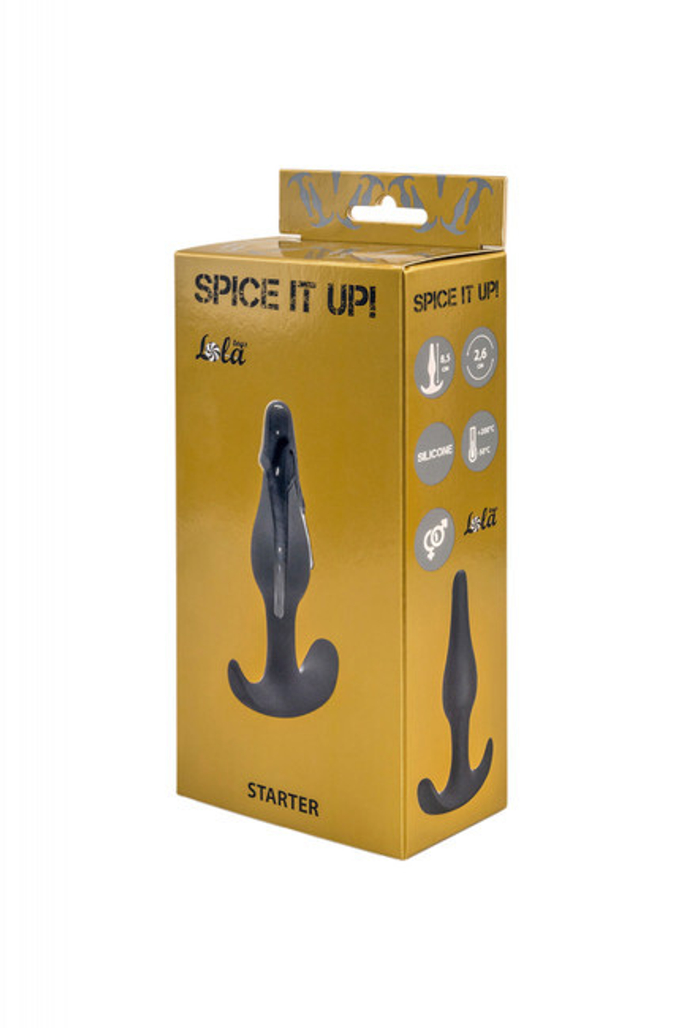 Тонкая анальная пробочка для ношения Spice it up Starter Dark Grey (Цвет: серый)
