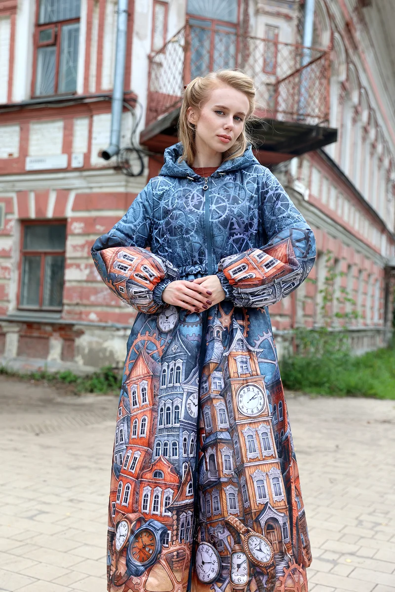 Пальто "Нимфа. Город часовщиков"