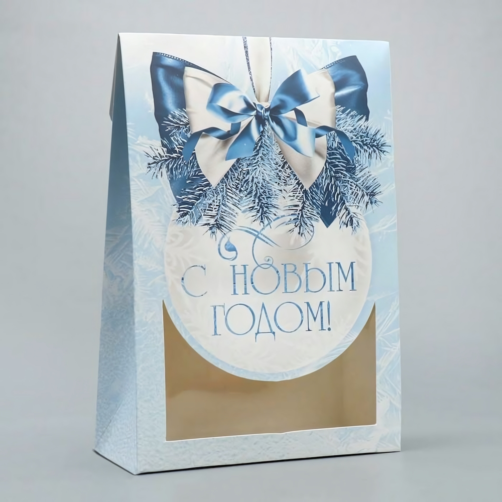 Коробка складная "Снежный шар" 15×7×22см (Дарите Счастье)