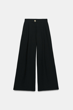 БРЮКИ ПАЛАЦЦО С ЗОЛОТИСТОЙ ПУГОВИЦЕЙ — ZARA