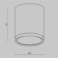 Потолочный светильник Technical C086CM-GX53-MRD-BW