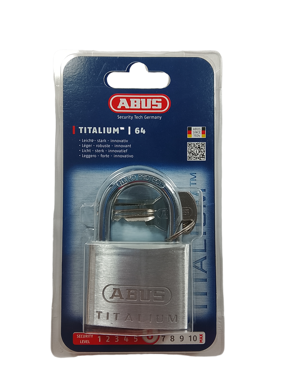 Навесной замок ABUS 64TI/50 B/DFNLI