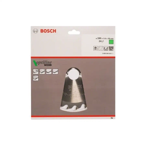 Пильный диск Optiline Wood 190x30x1,6 мм BOSCH 2608640616