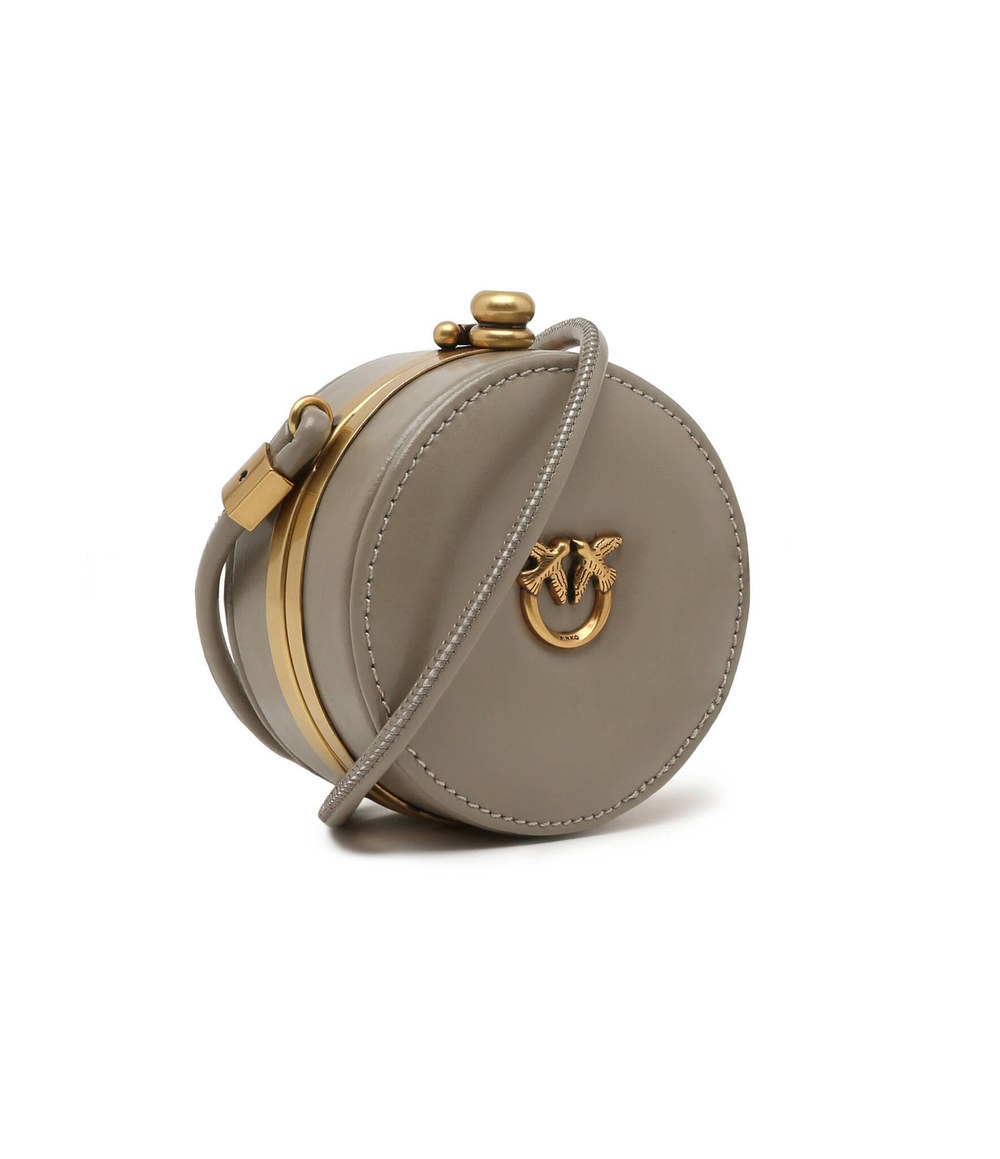 Кожаный клатч MINI VITELLO SHINY VINT Pinko - серый(101777 A106)