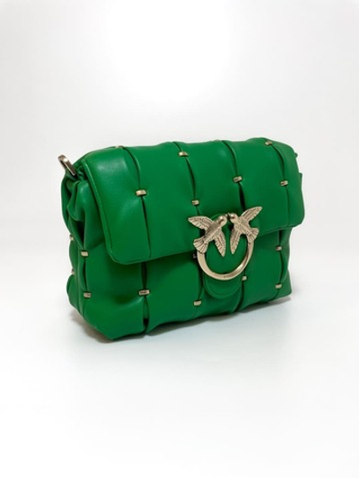 MINI LOVE BAG PUFF PINCHED – green