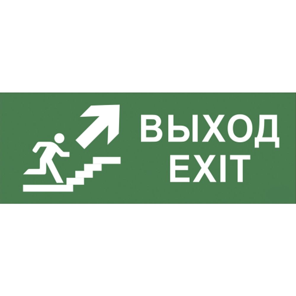 Самоклеящаяся этикетка ЭРА INFO-SSA-110 330х120мм Выход/лестница вверх/фигура SSA-101/DPA-301 | Наклейки для светильников (знаки безопасности)