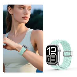 Эластичный ремешок зеленого цвета (Mint Green) для смарт часов Apple Watch размером 38, 40, 41 и 42MM, серия Mixture Ultra Series от Dux Ducis