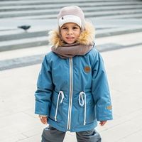 Парка зимняя мембранная на меху "Деним"