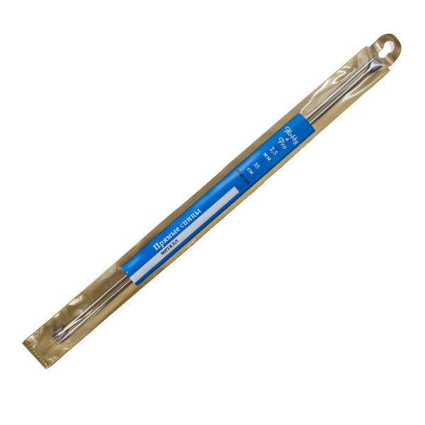 Спицы прямые Hobby&Pro ⌀2,5 мм, 35 см, металл, 941225