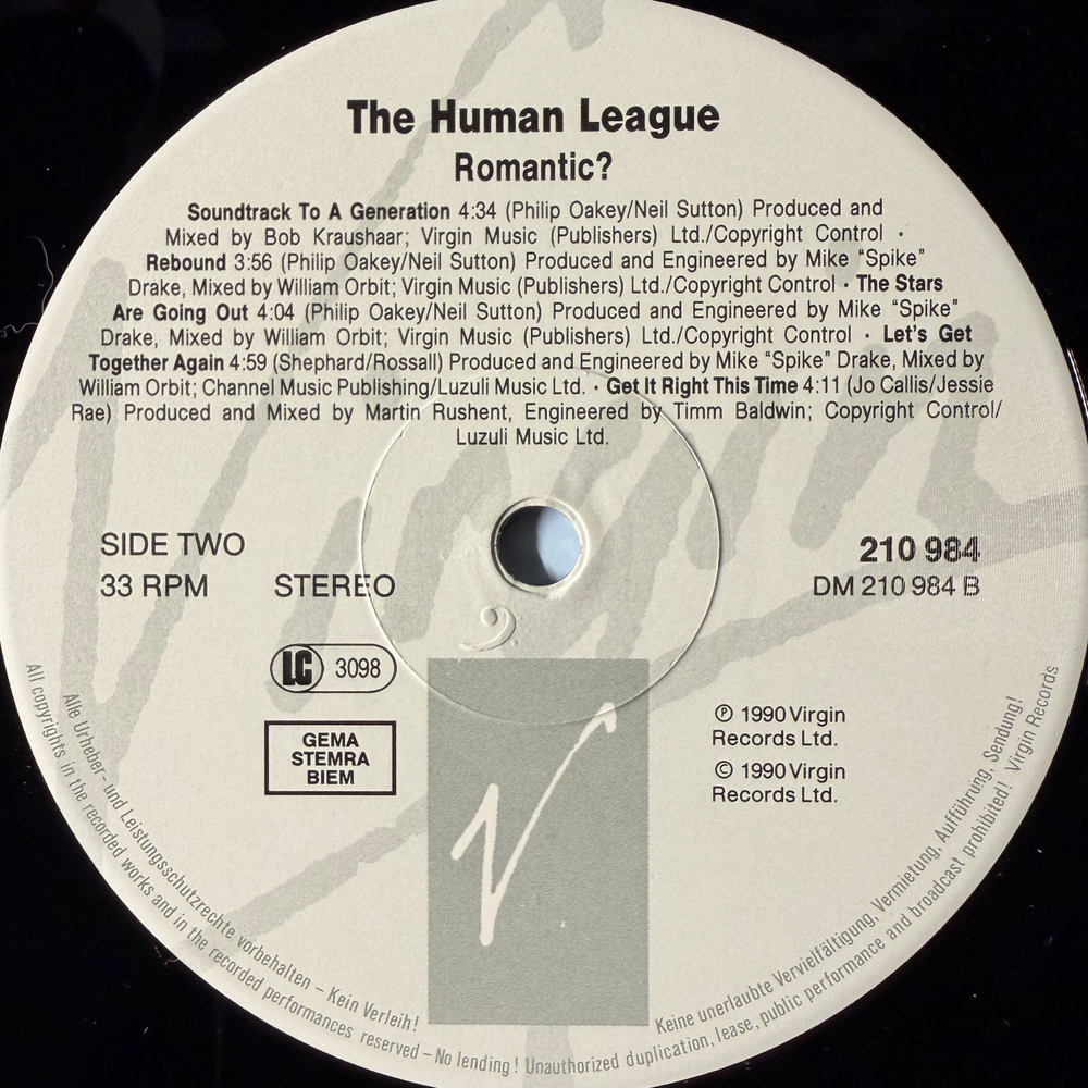 The Human League - Romantic? (Европа 1990г.)
