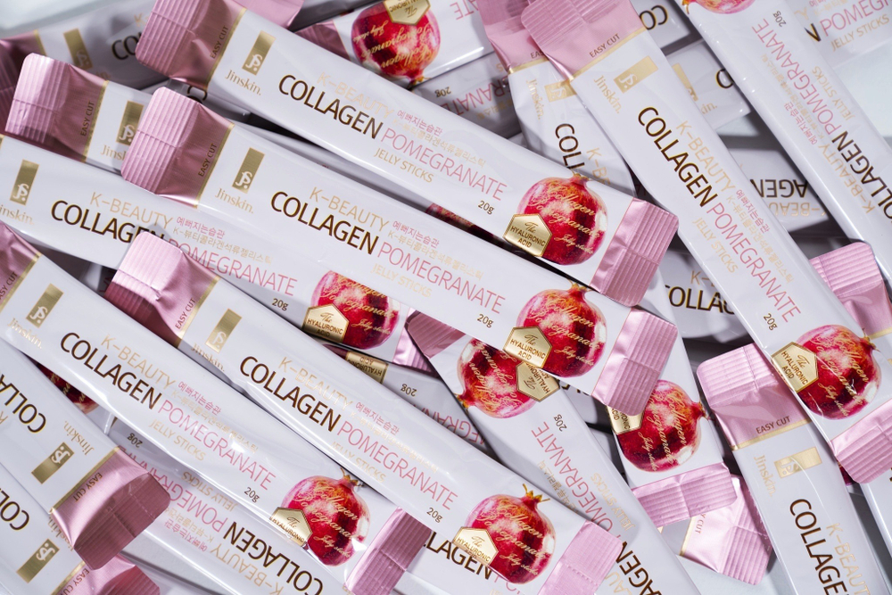 Jinskin K-Beauty Collagen Pomegranate коллаген с гиалуроновой кислотой и гранатом в стиках-желе (10 шт)