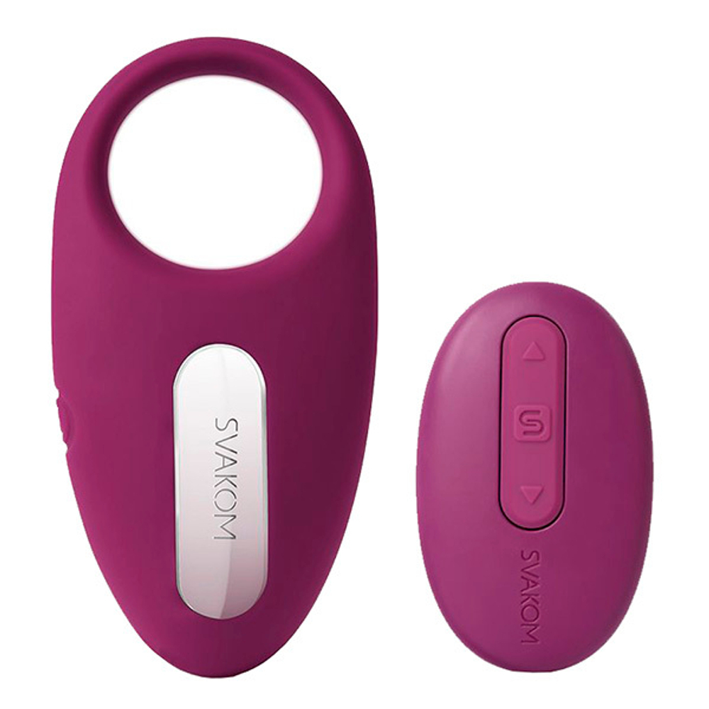 Фиолетовое эрекционное виброкольцо c пультом ДУ Svakom Winni Remote-controlled Vibrating Cock Ring Sring-02 W