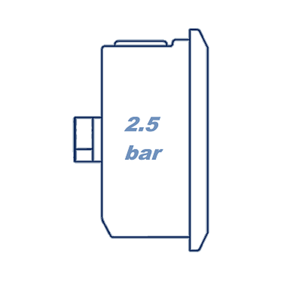 Манометр глицериновый D63 G1/4 - 2.5 Bar - осевое подключение VERSO