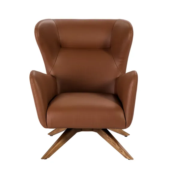 Крутящееся кресло Angel Cerda 5038, коричневая кожа